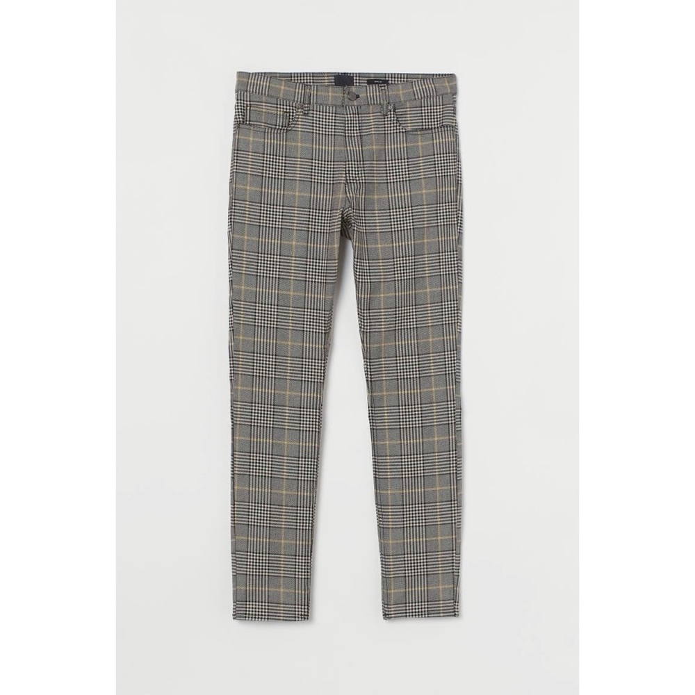 Skinny fit twill pants